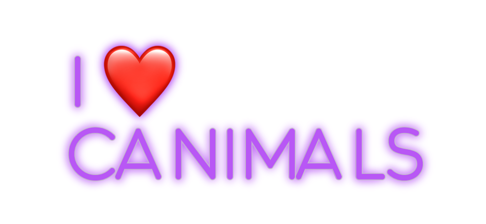 Custom Neon: I ❤️ 
Canimals