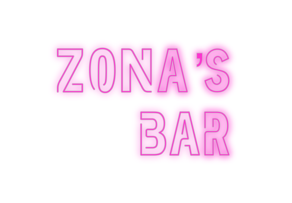 Custom Neon: Zona’s
Bar