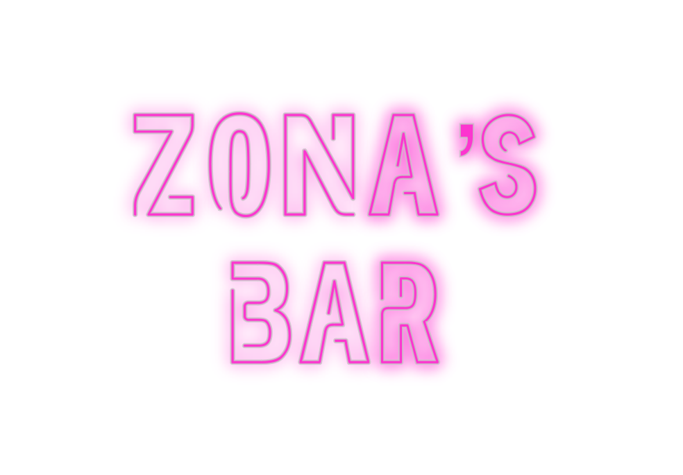 Custom Neon: Zona’s
Bar