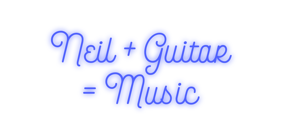 Custom Neon: Neil + Guitar...