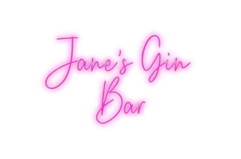 Custom Neon: Jane's Gin
Bar