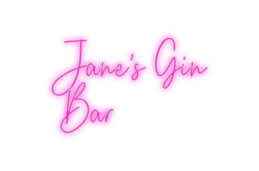Custom Neon: Jane's Gin
Bar