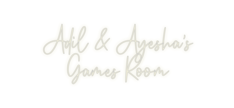 Custom Neon: Adil & Ayesha...