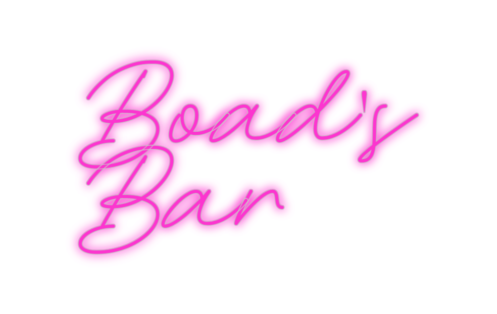 Custom Neon: Boad's 
Bar