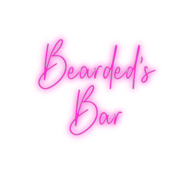 Custom Neon: Bearded's
 Bar