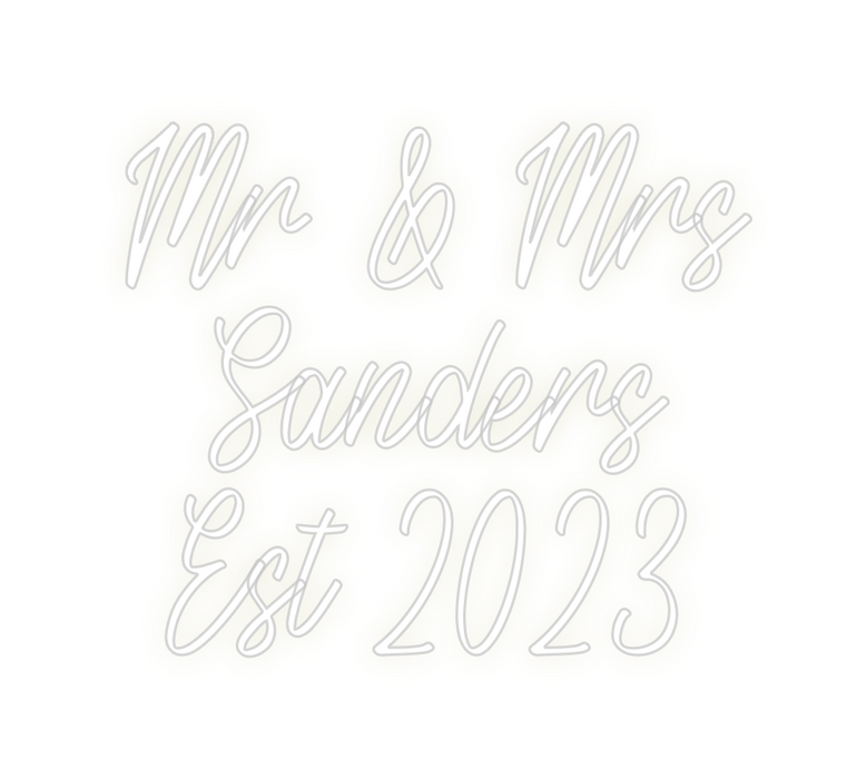 Custom Neon: Mr & Mrs
Sand...